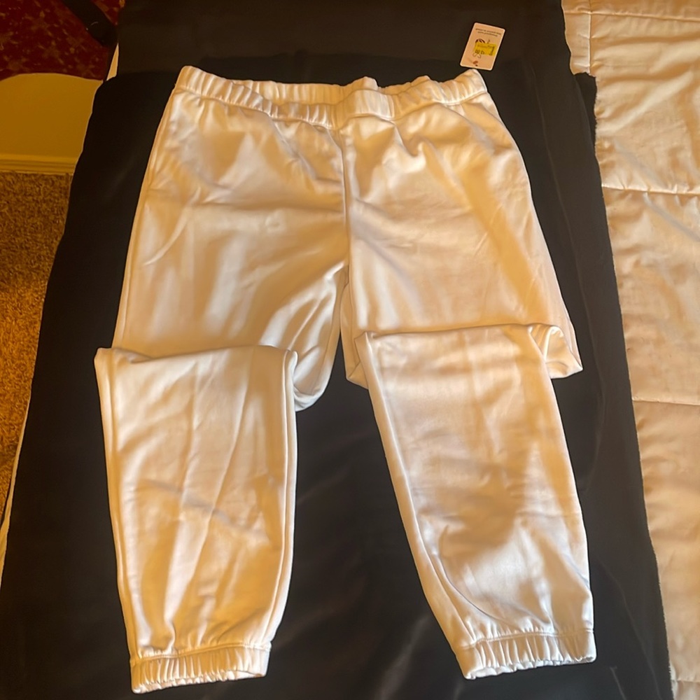 White joggers